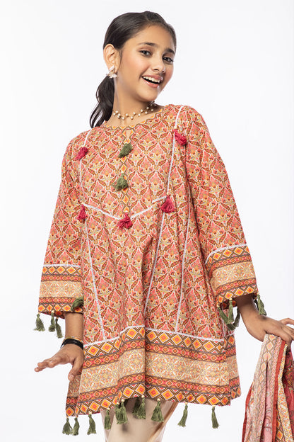 3PCS Digital Printed Lawn Shirt, Dupatta & Cotton Trouser SKU: SFRK-012