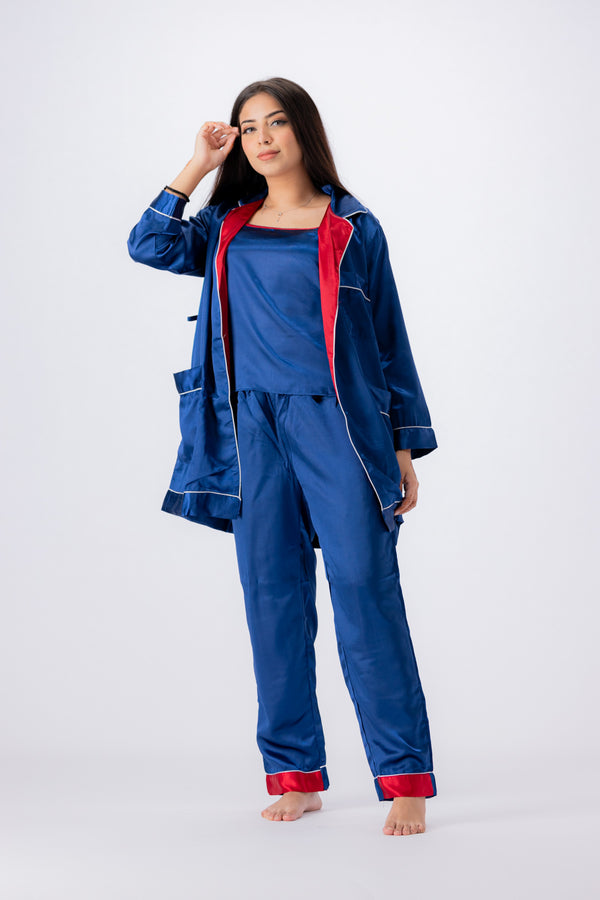 Valerie Women PJ Set 3pc-VL-3PCPJ01-NV