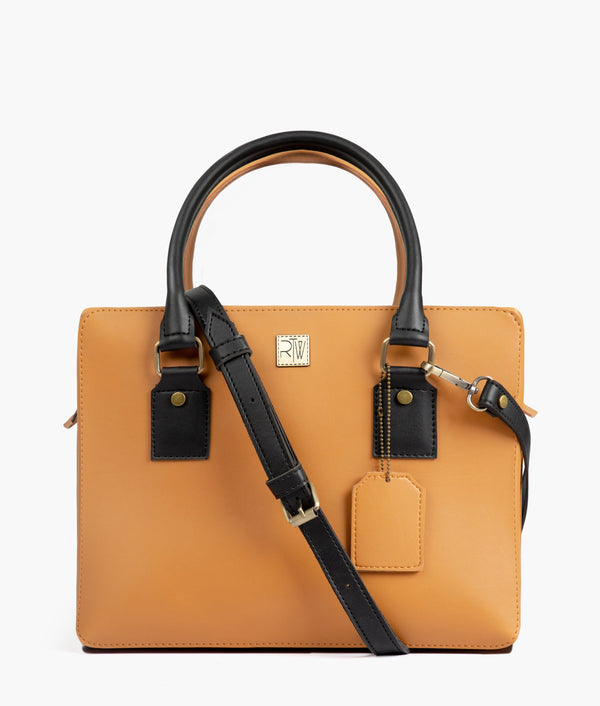 RTW Creation - Mustard and black mini duffle bag