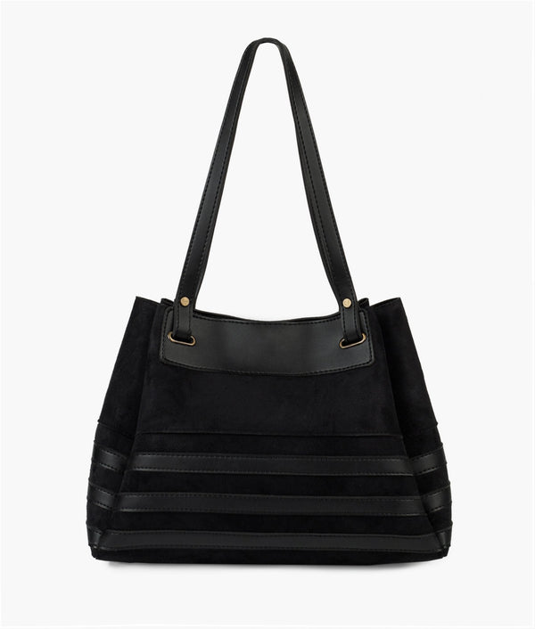 RTW Creation - Black suede zebra tote bag