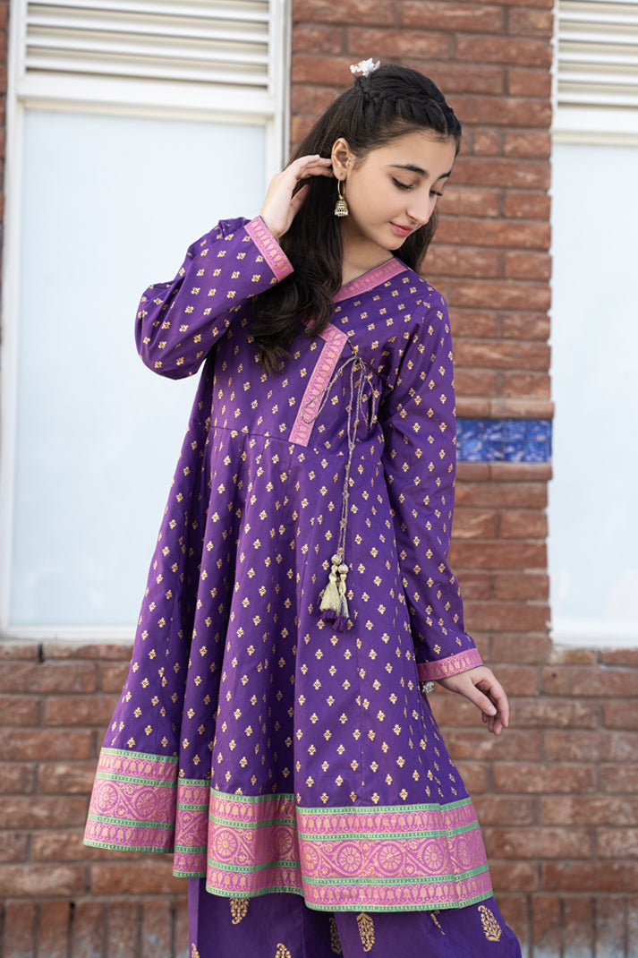 JK-PRT-001, Table Print Motifs Angrakha style Shirt With  Trouser