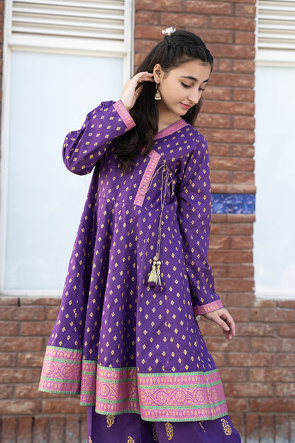 JK-PRT-001, Table Print Motifs Angrakha style Shirt With  Trouser