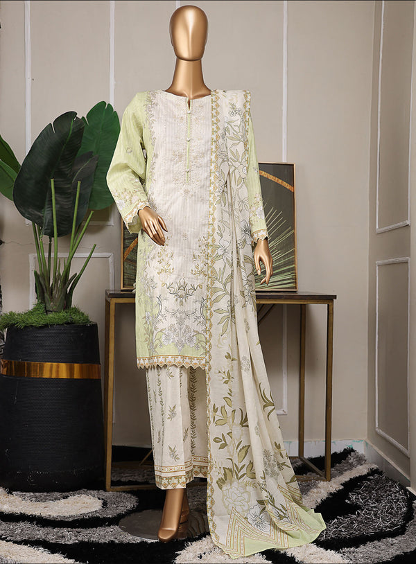Nayab By HZ Textile Embroidered Cotton Lawn 3 Piece Unstitched Suit HZ25NPEDV3 NPE-01