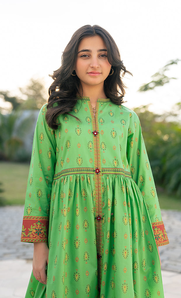 T-ALPRTW-058, Table Print Frock And Trouser