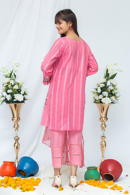 3PCS Jacquard Suit Shirt, Dupatta & Cotton Trouser SKU: EMB-031