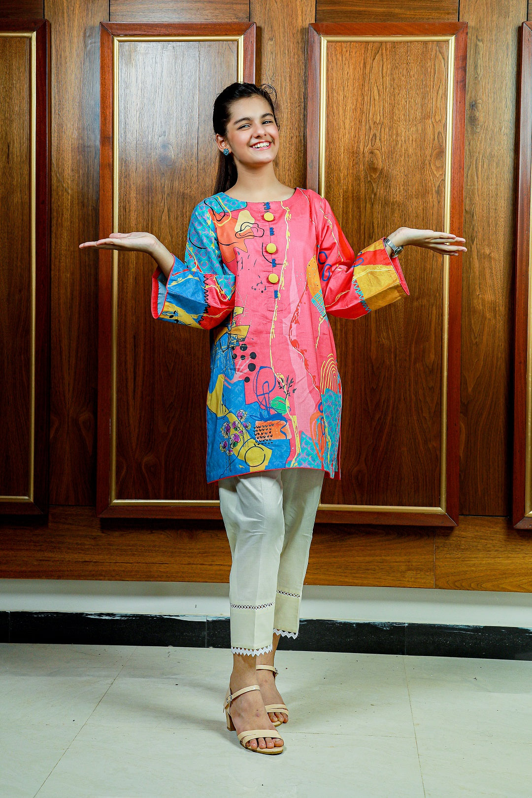 POP ART Digital Printed Lawn Shirt & Cotton Trouser SKU: PRKT-043