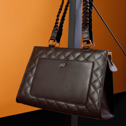 Velvique Leather Tote Bag-tan