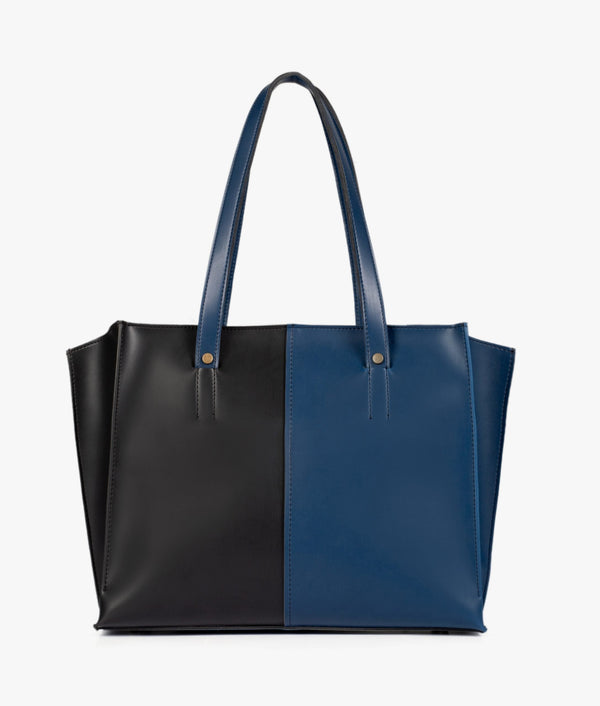 RTW Creation - Blue and black over the shoulder tote bag