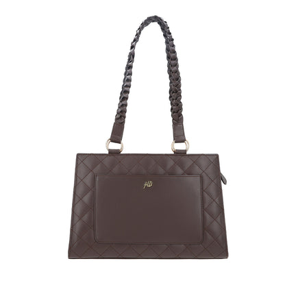 Velvique Leather Tote Bag-tan
