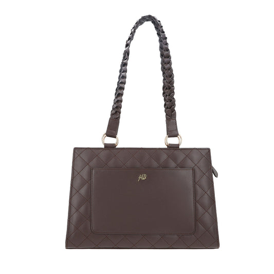 Velvique Leather Tote Bag-tan