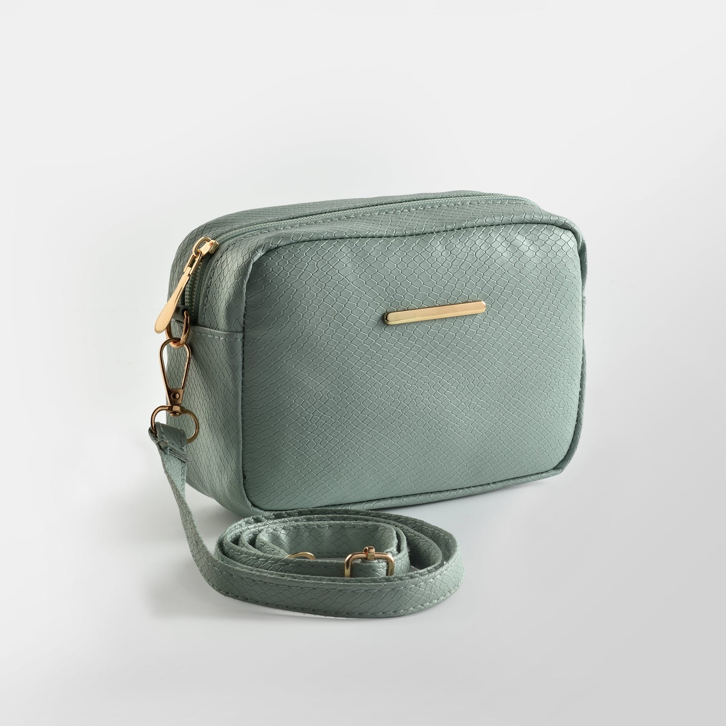 Buy Mini Snakeskin Square Bag - Sea Mist in Pakistan