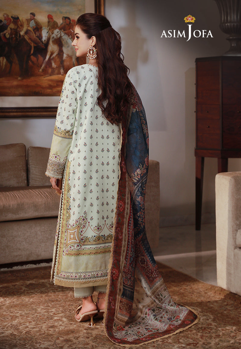 AJAS-08 EMBROIDERED CAMBRIC  (3-Pcs)