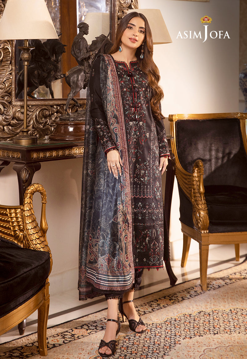 AJAS-26 EMBROIDERED CAMBRIC  (3-Pcs)