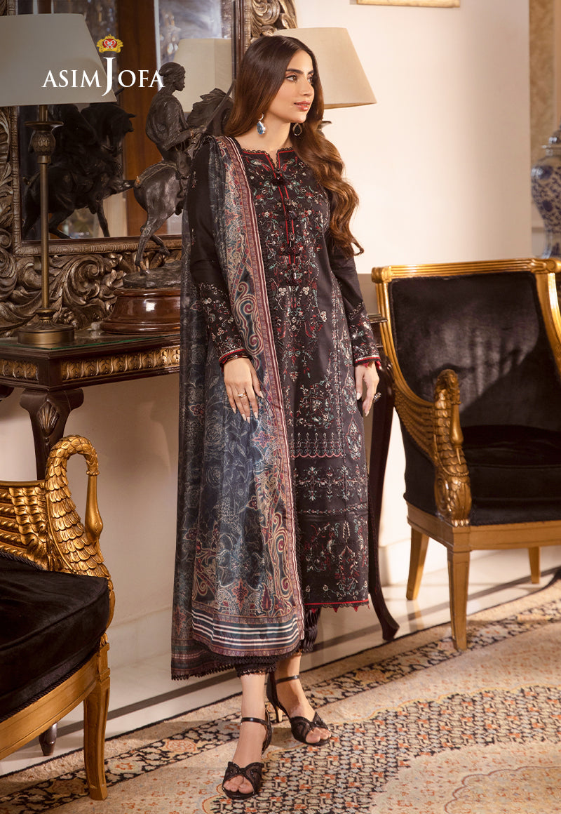 AJAS-26 EMBROIDERED CAMBRIC  (3-Pcs)