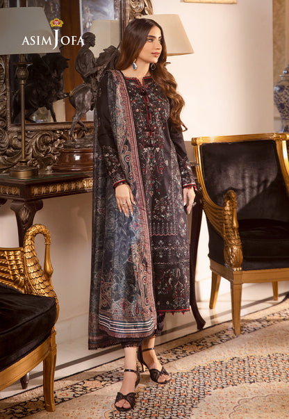 AJAS-26 EMBROIDERED CAMBRIC  (3-Pcs)