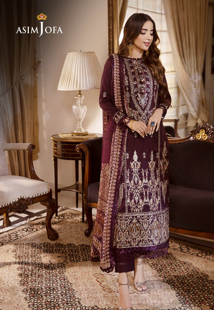 AJAS-29 EMBROIDERED  CAMBRIC (3-Pcs)