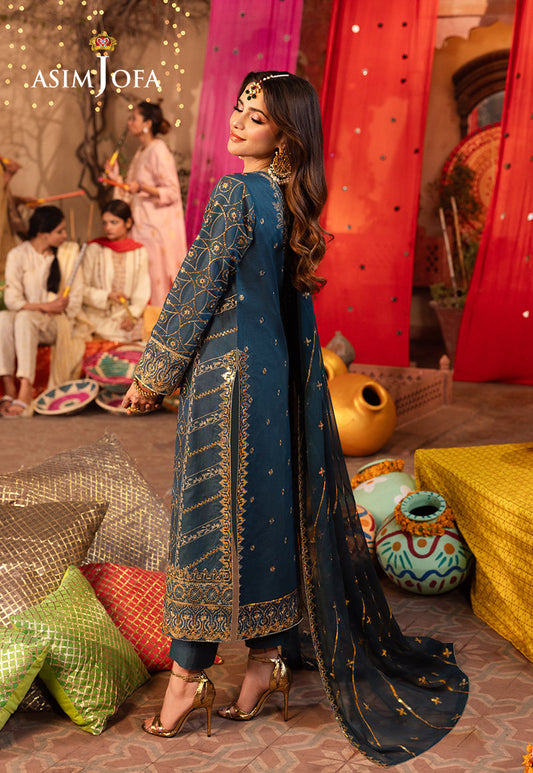 AJCDB-01 EMBROIDERED TWISTED SILK STITCHED 3 PCS