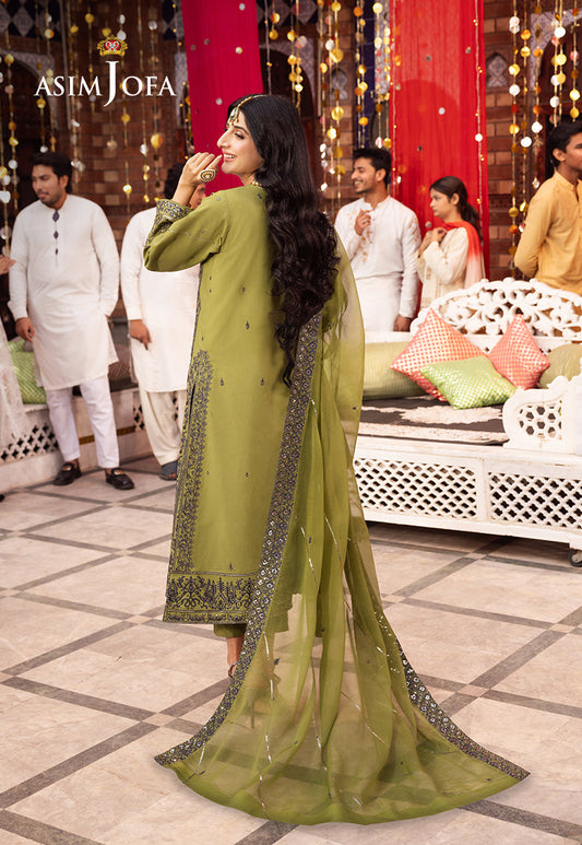 AJCDB-10 EMBROIDERED TWISTED SILK STITCHED 3 PCS