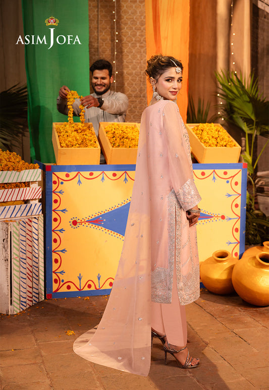 AJCDB-14 EMBROIDERED CHIFFON STITCHED 3 PCS