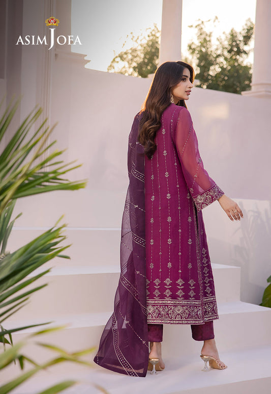 AJCFB-19 EMBROIDERED CHIFFON STITCHED 3 PCS