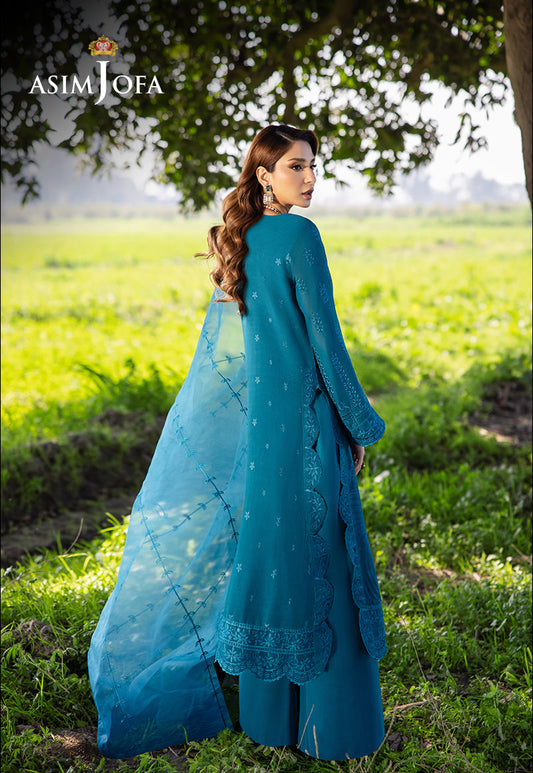 AJELLB-17 EMBROIDERED LAWN STITCHED 3 PCS