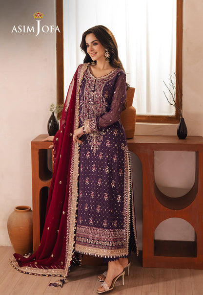 AJHE-01 EMBROIDERED CHIFFON 3 PCS