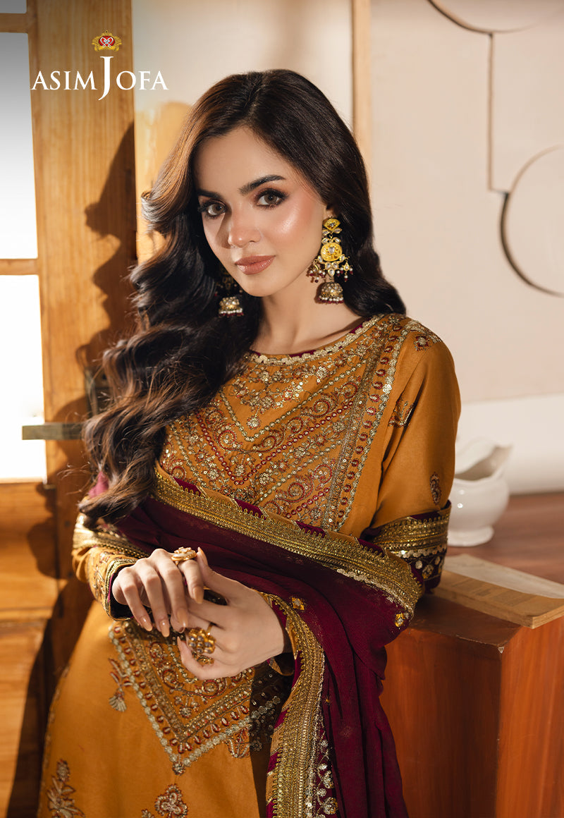 AJHE-07 EMBROIDERED JUMBO SILK 3 PCS