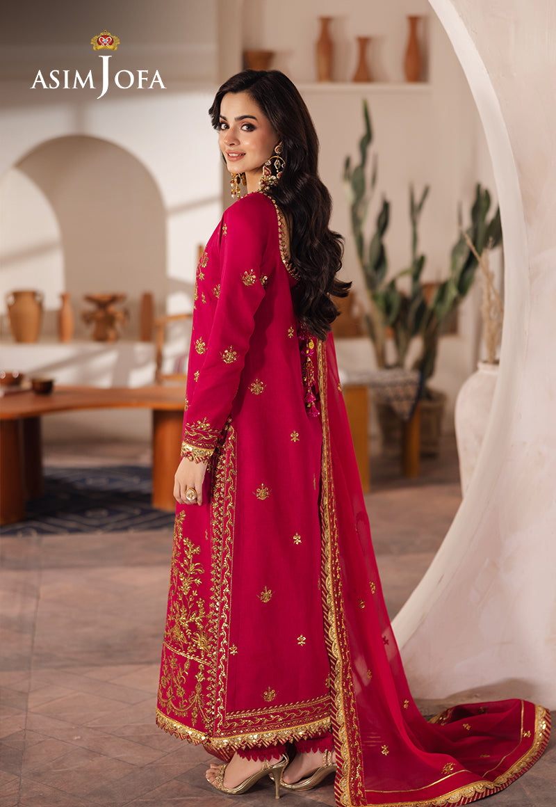AJHE-08 EMBROIDERED JUMBO SILK 3 PCS