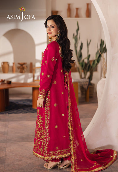 AJHE-08 EMBROIDERED JUMBO SILK 3 PCS