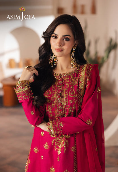 AJHE-08 EMBROIDERED JUMBO SILK 3 PCS
