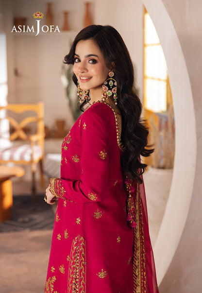 AJHE-08 EMBROIDERED JUMBO SILK 3 PCS