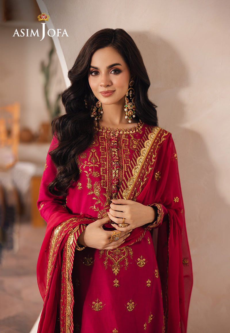 AJHE-08 EMBROIDERED JUMBO SILK 3 PCS