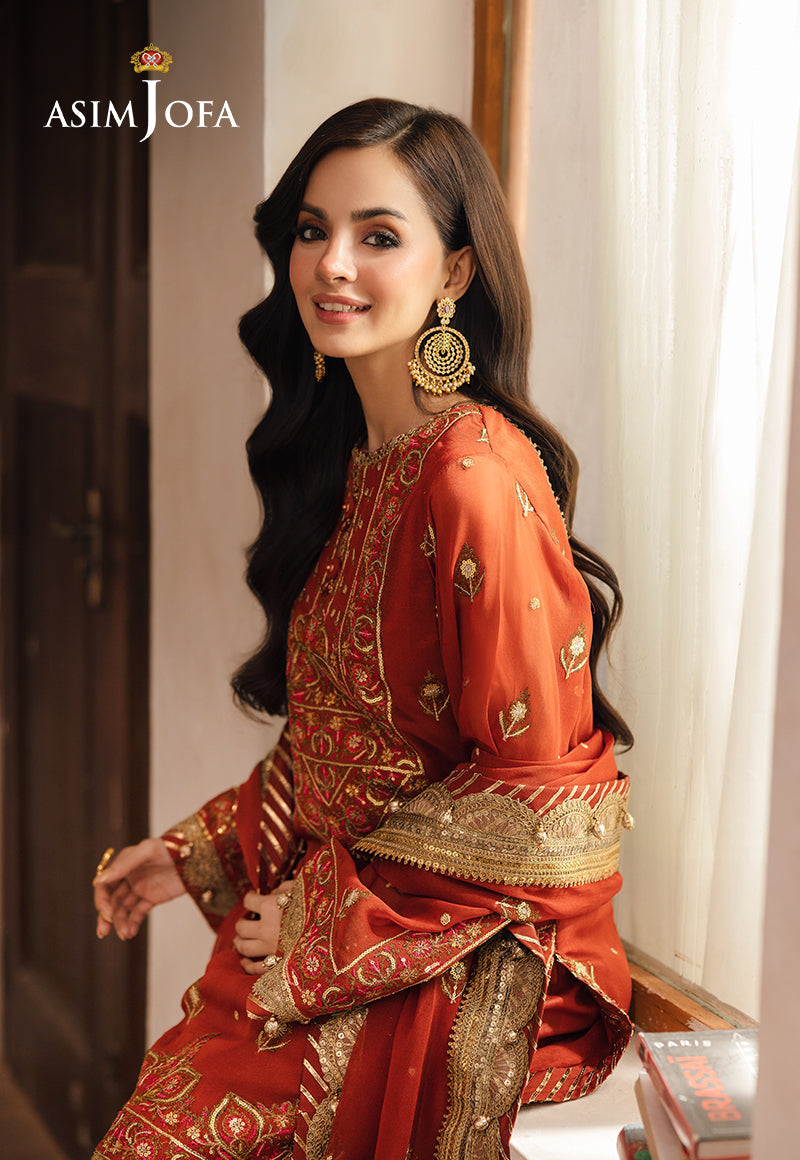 AJHE-10 EMBROIDERED CHIFFON 3 PCS
