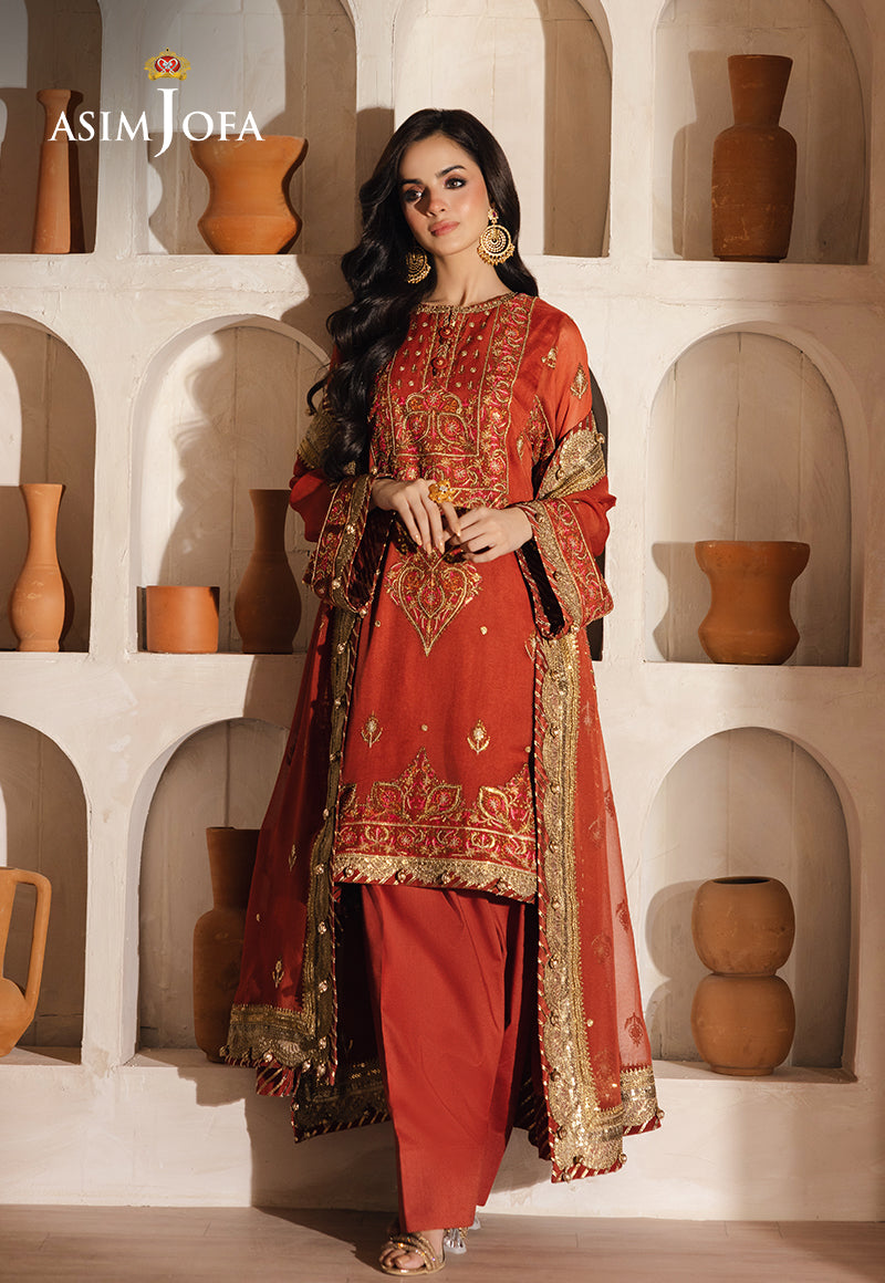 AJHE-10 EMBROIDERED CHIFFON 3 PCS