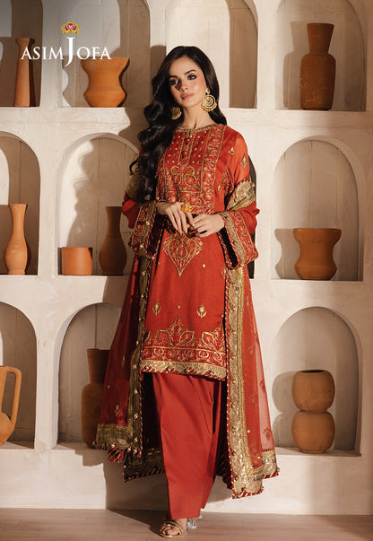 AJHE-10 EMBROIDERED CHIFFON 3 PCS