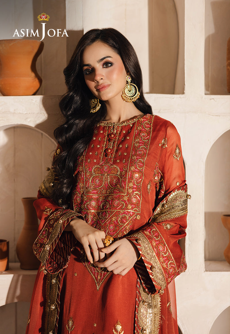 AJHE-10 EMBROIDERED CHIFFON 3 PCS