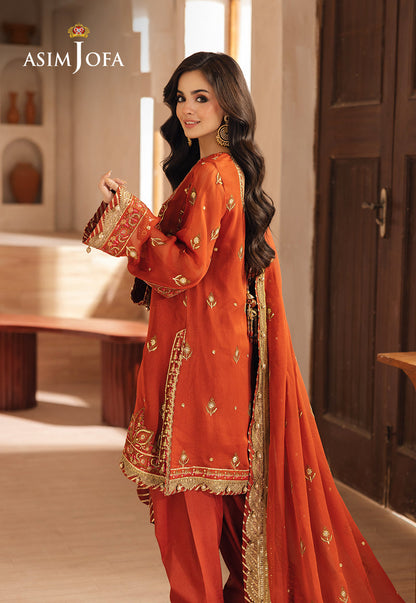 AJHE-10 EMBROIDERED CHIFFON 3 PCS
