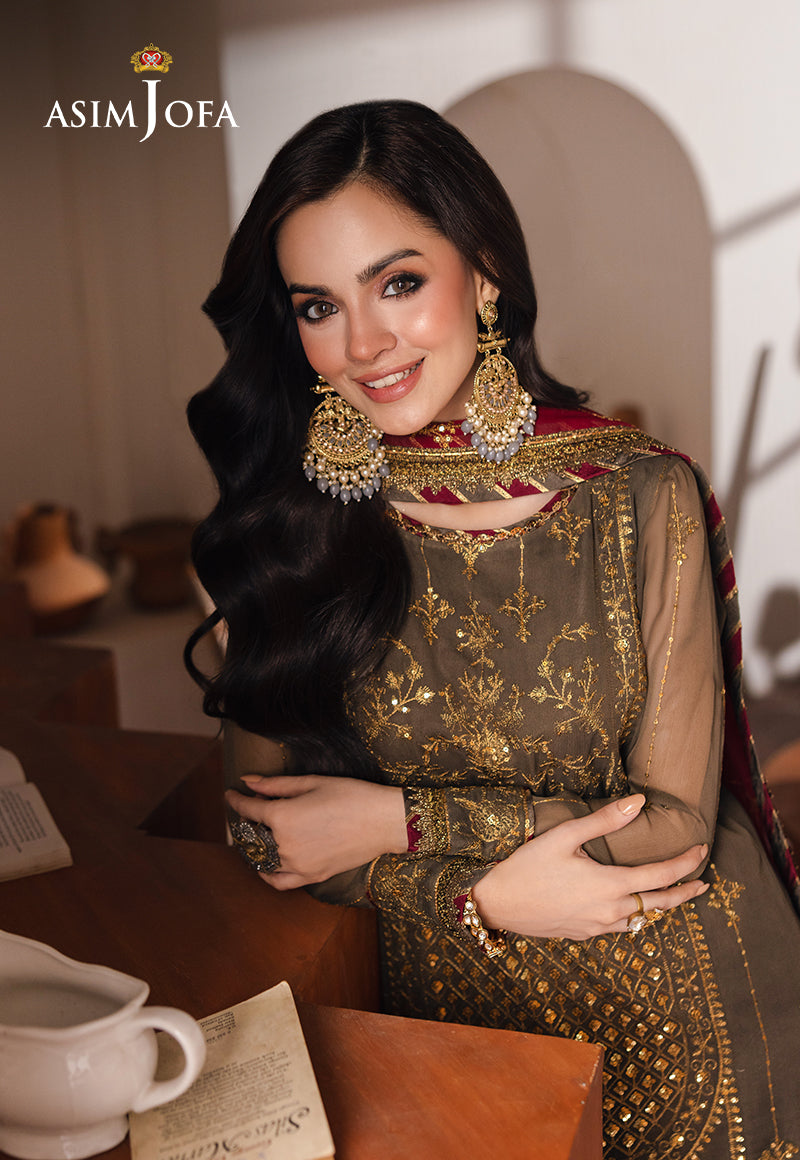 AJHE-06 EMBROIDERED CHIFFON 3 PCS