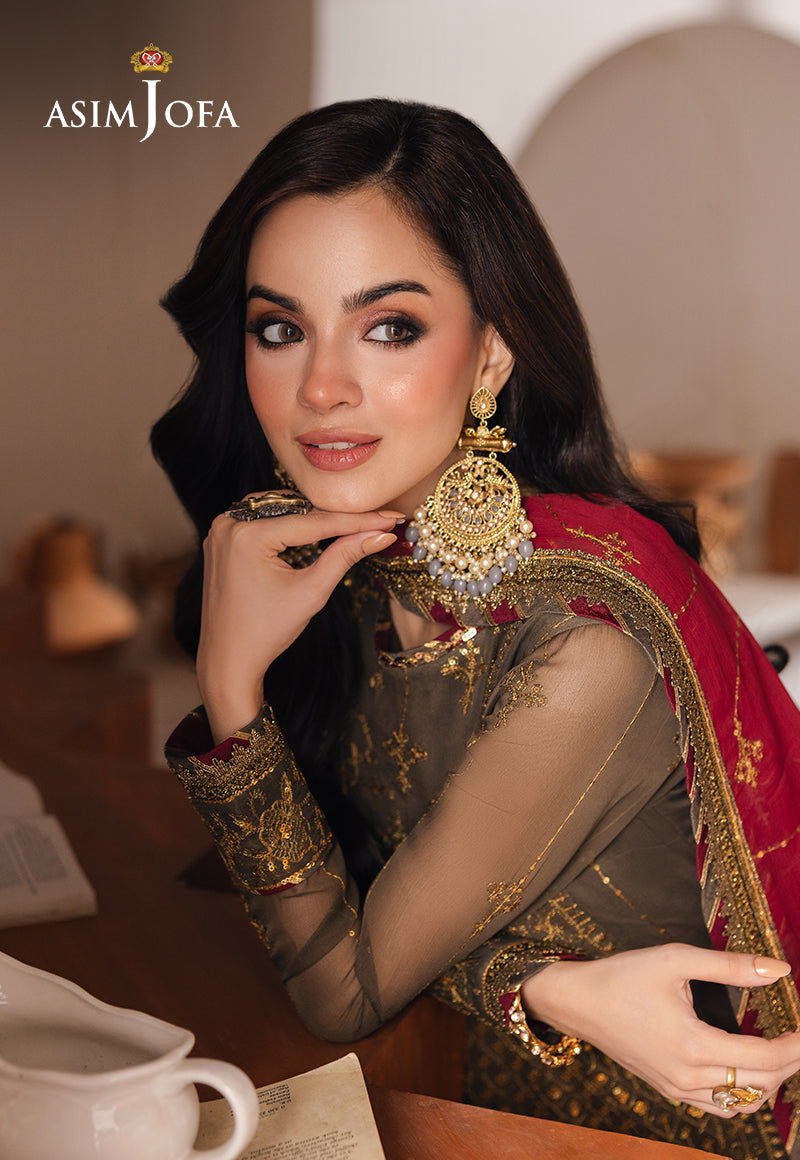 AJHE-06 EMBROIDERED CHIFFON 3 PCS