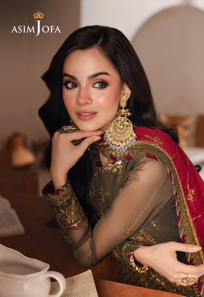 AJHE-06 EMBROIDERED CHIFFON 3 PCS