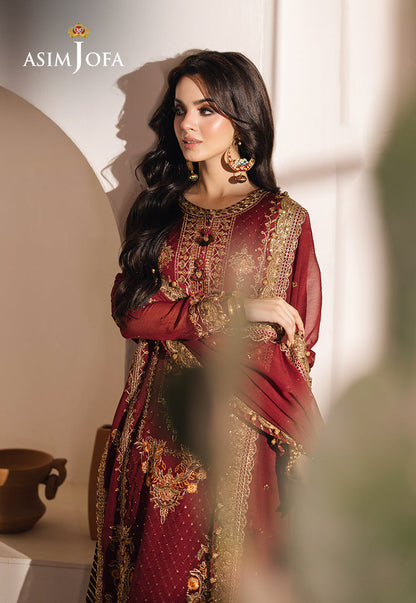 AJHE-02 EMBROIDERED CHIFFON 3 PCS