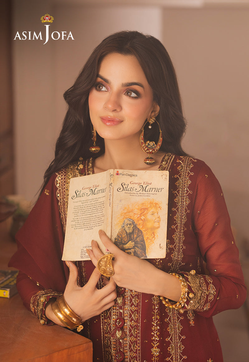 AJHE-02 EMBROIDERED CHIFFON 3 PCS