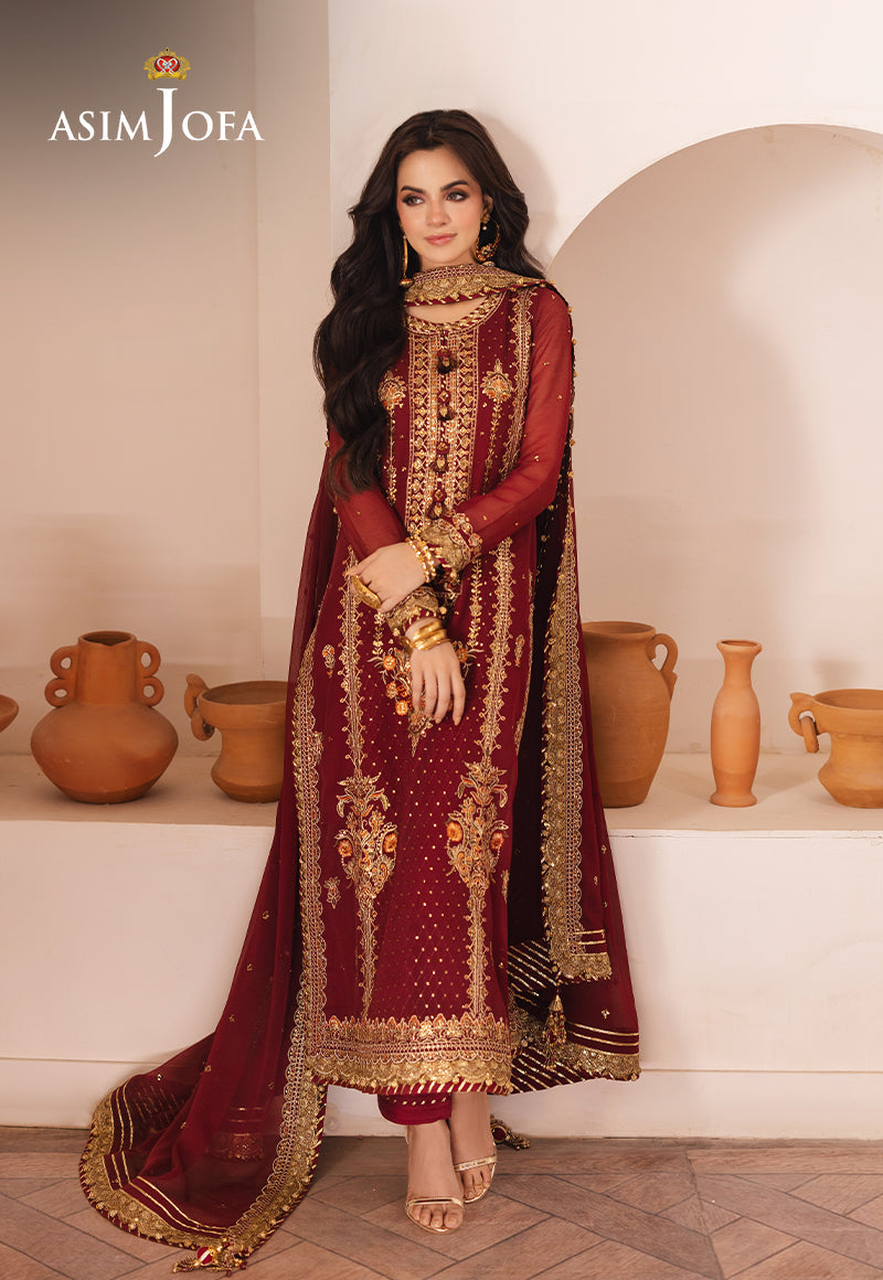 AJHE-02 EMBROIDERED CHIFFON 3 PCS