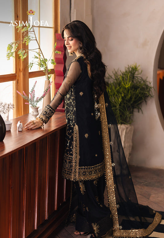 AJHE-04 EMBROIDERED ORGANZA 3 PCS