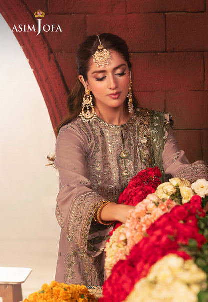 AJKK-08 EMBROIDERED TWISTED SILK 3 PCS