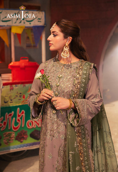 AJKK-08 EMBROIDERED TWISTED SILK 3 PCS