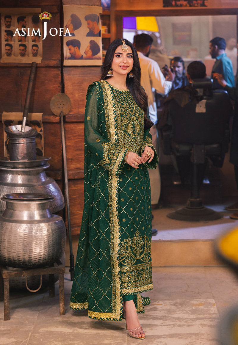 AJKK-22 EMBROIDERED CHIFFON 3 PCS