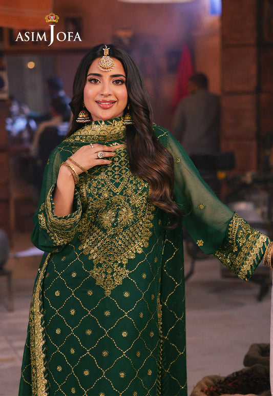 AJKK-22 EMBROIDERED CHIFFON 3 PCS