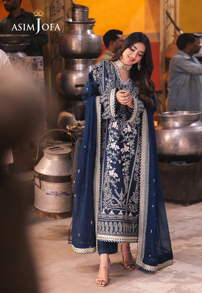 AJKK-25 EMBROIDERED TWISTED SILK 3 PCS