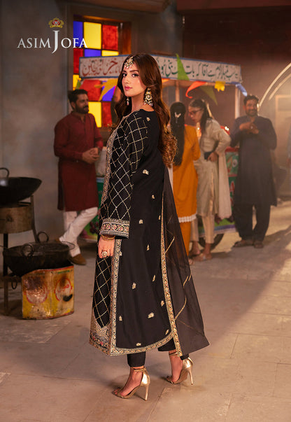 AJKKB-02 EMBROIDERED TWISTED SILK STITCHED 3 PCS